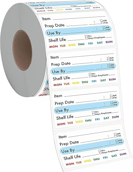 300 Removable Food Labels, Water/Oil/Tear Resistant Freezer Pantry Labels with Perforation Line N... | Amazon (US)
