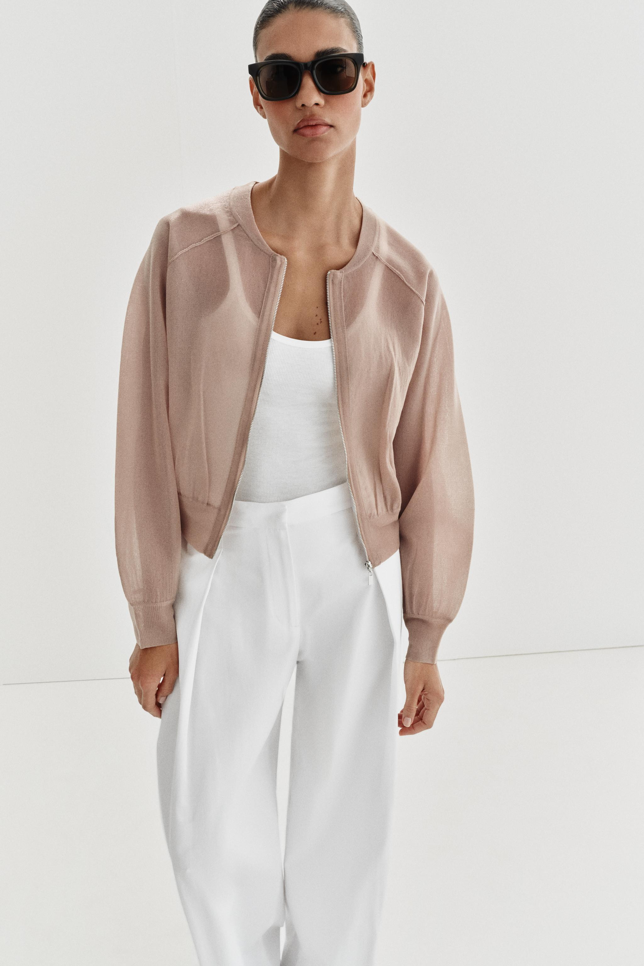 KNIT BOMBER JACKET | Zara UK
