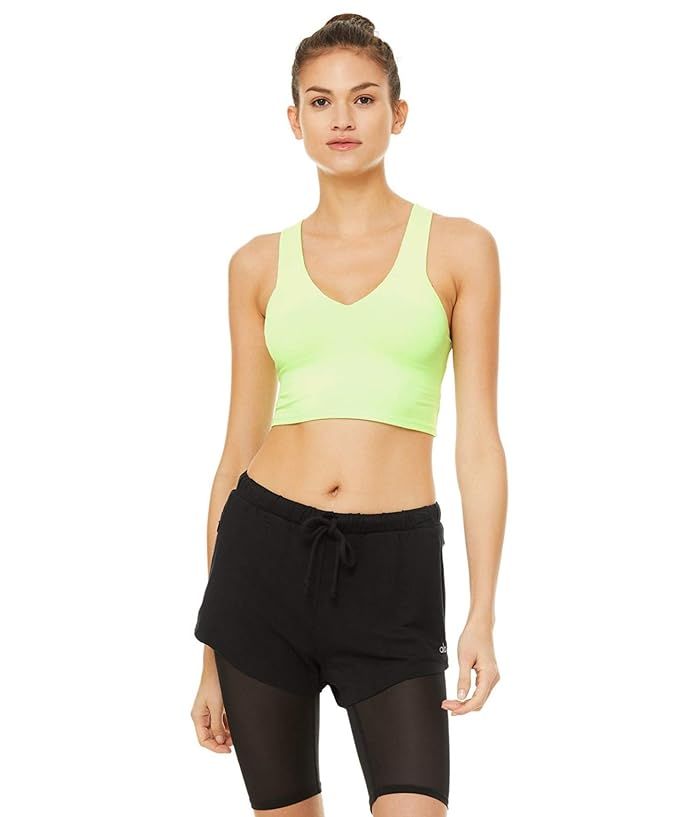 ALO Real Bra Tank Top (Neon Lime) Women's Bra | Zappos