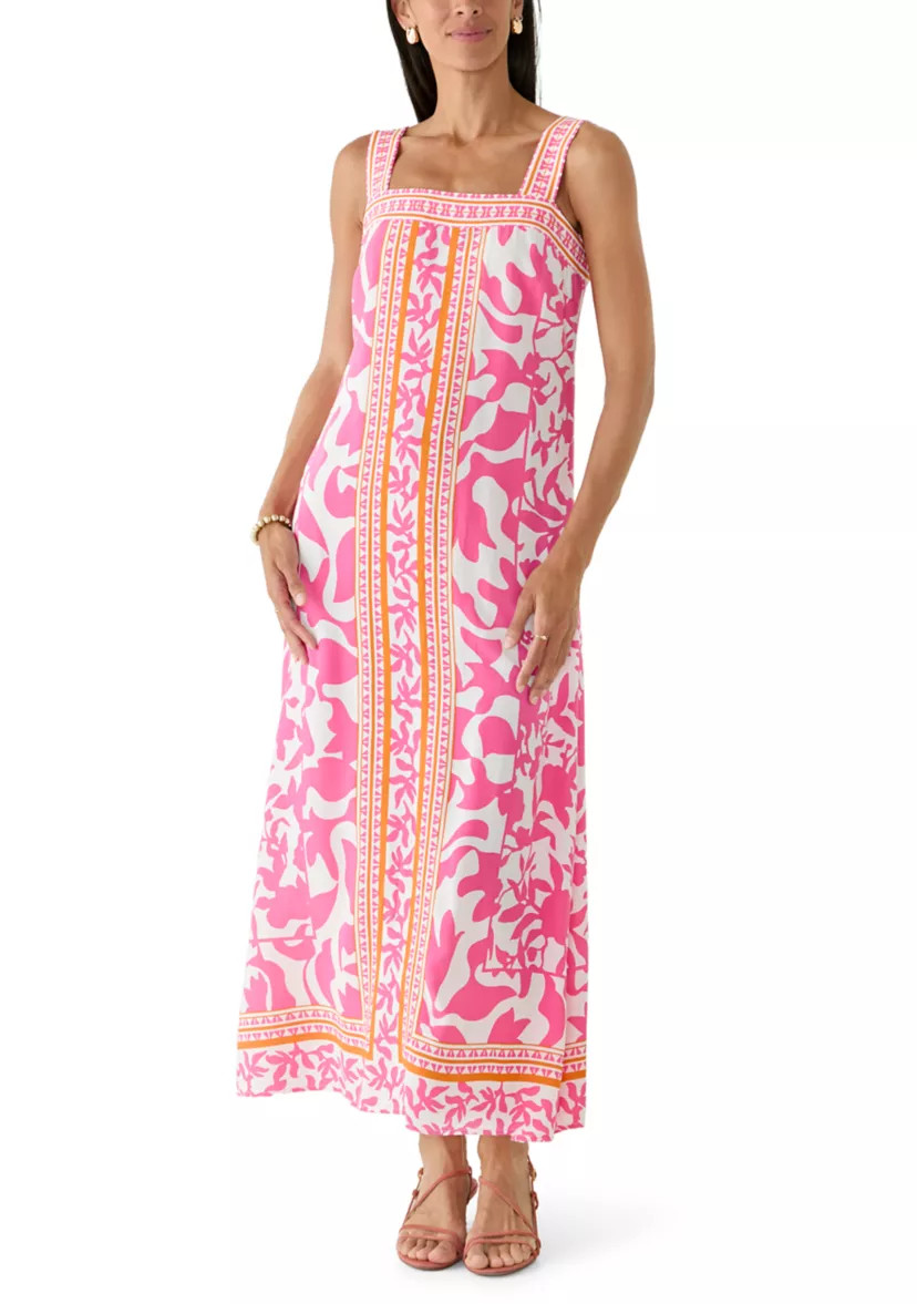 Women's Sleeveless Square Neck Print Dress | Belk