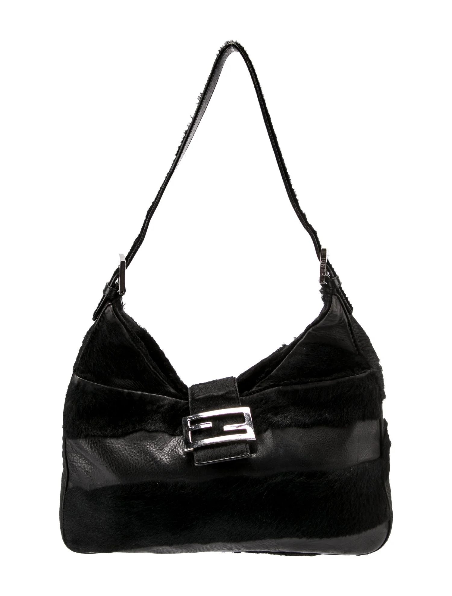 Leather Ponyhair Baguette Hobo Bag | The RealReal