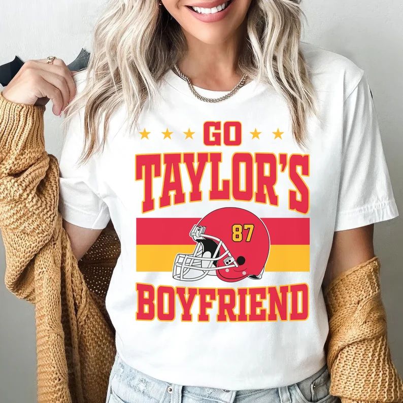 Go Taylors Boyfriend Shirt, Swift Kelce Shirt, Vintage Swift Shirt, Swiftie Football Shirt, Swift... | Etsy (US)