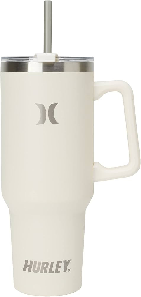 Hurley Tumbler Thermos - 40oz Double Wall Vacuum Insulated Travel Mug with Handle - BPA Free Stai... | Amazon (US)