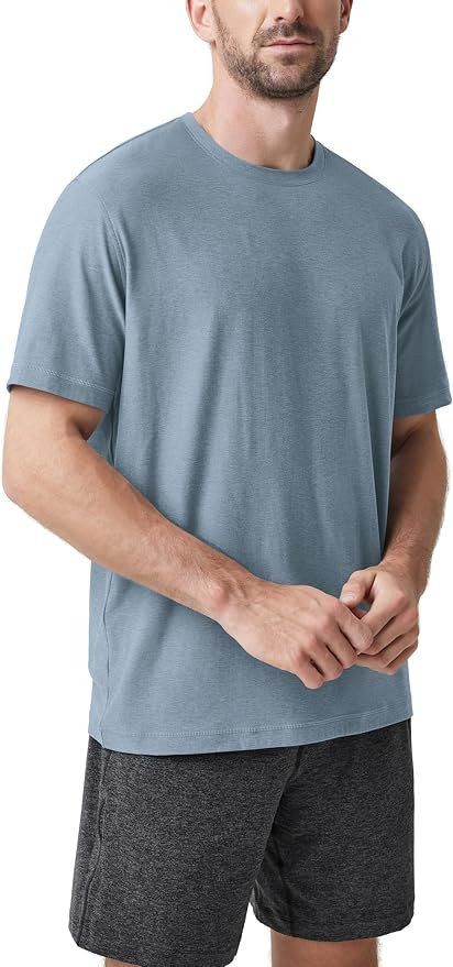 ODODOS Men's Performance T-Shirt - odSTRATUM Tech Tee, Ultra Soft Moisture Wicking UPF 50+ Fitnes... | Amazon (US)