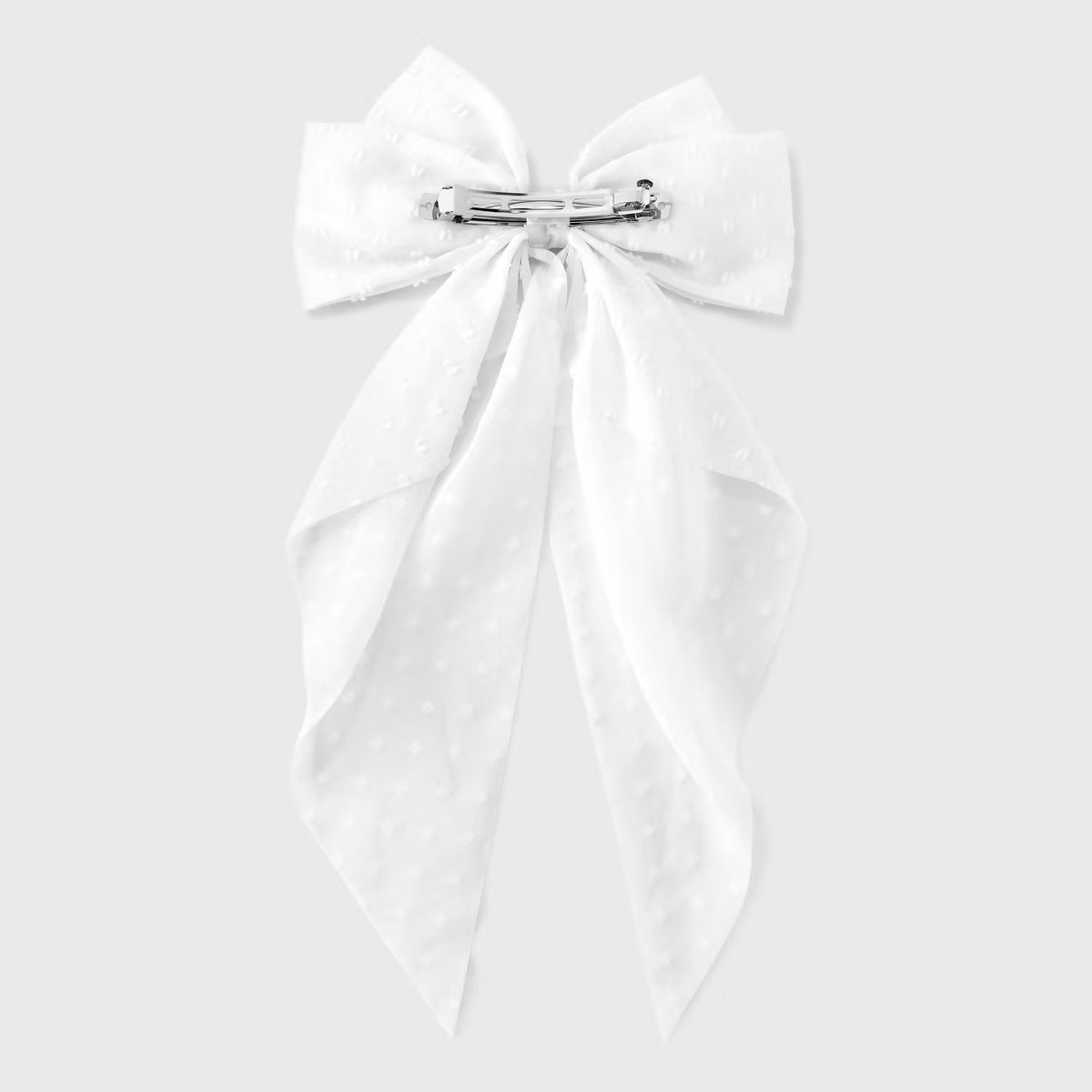 Swiss Dot Hair Bow Barrette - A New Day™ White | Target