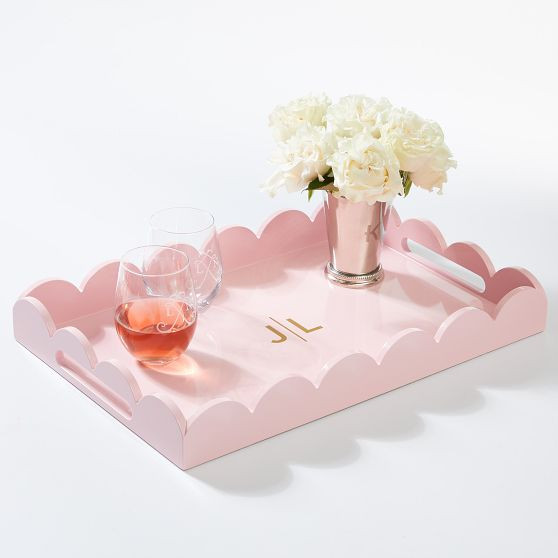 Scalloped Lacquer Serving Tray | Mark and Graham