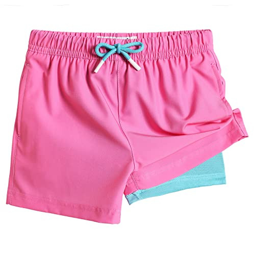 maamgic Boys Swim Trunks with Compression Liner Toddler Stretch Swim Shorts | Amazon (US)