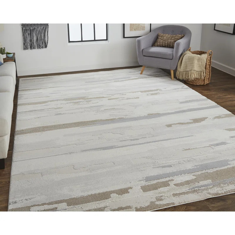 Queens Boulevard Ivory/Brown Rug | Wayfair North America