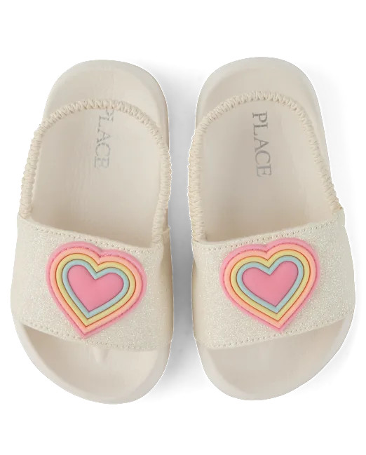 Toddler Girls Rainbow Heart Slides - multi | The Children's Place