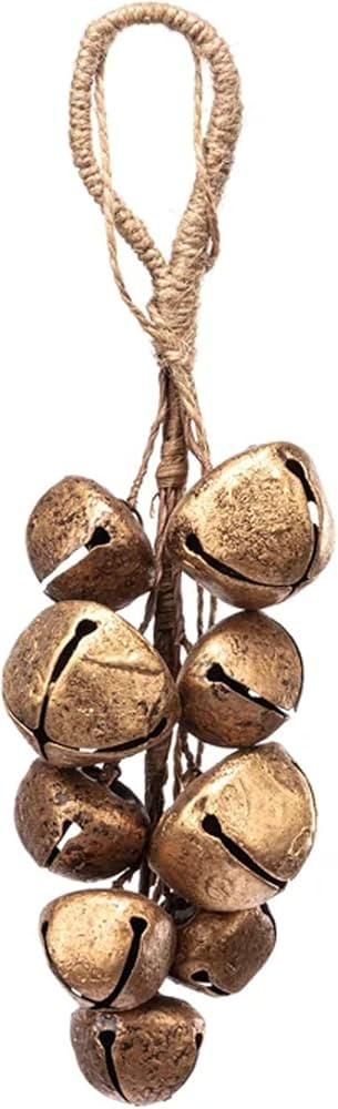 Napco Jingle Bells - 8.75 Inch Gold Metal Decorative Hanging Ornament | Amazon (US)