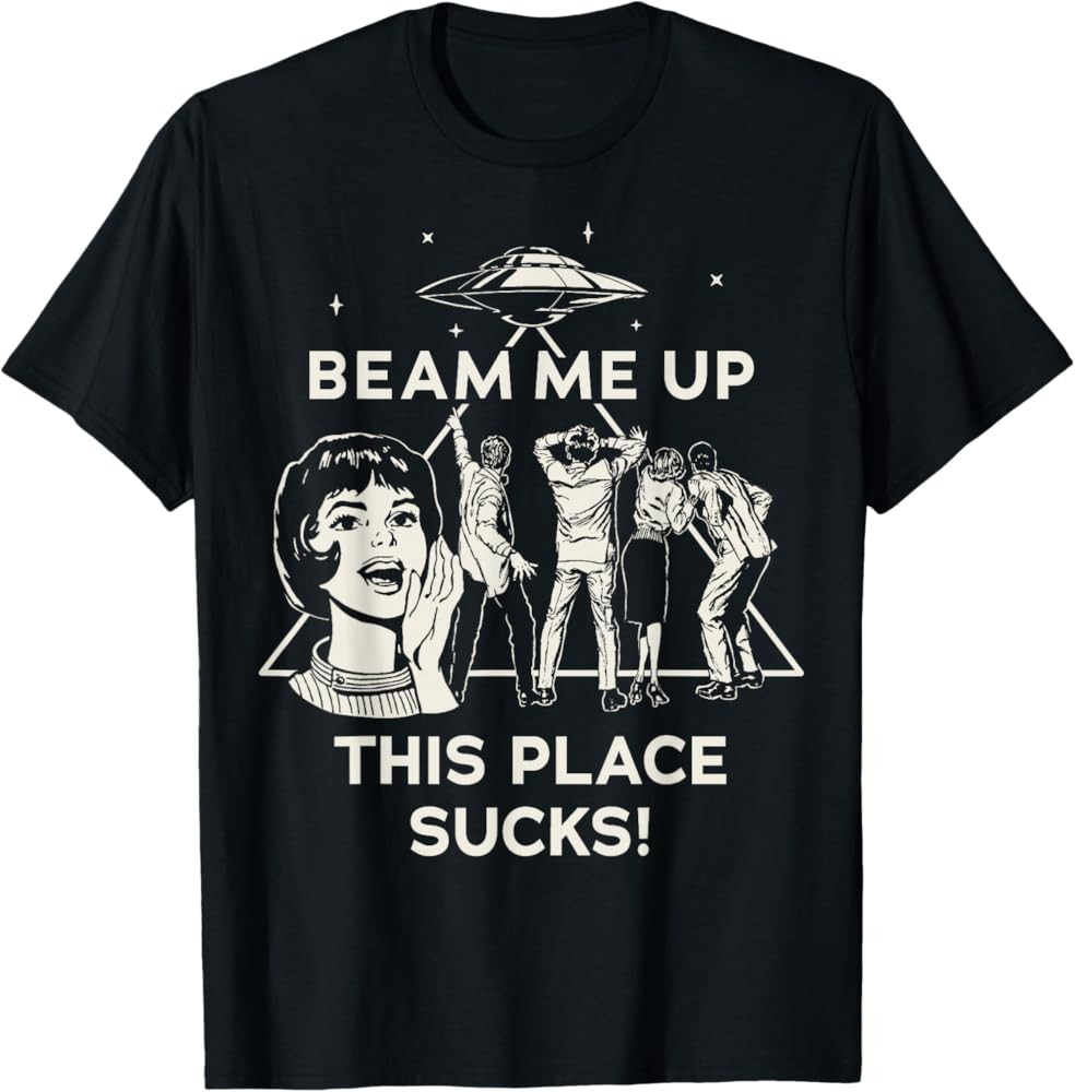 Stranger Things Season 5 Beam Me Up This Place Sucks! T-Shirt | Amazon (US)