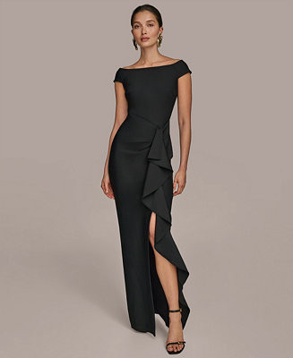 Donna Karan New York Women's Boat-Neck Gown - Macy's | Macy's