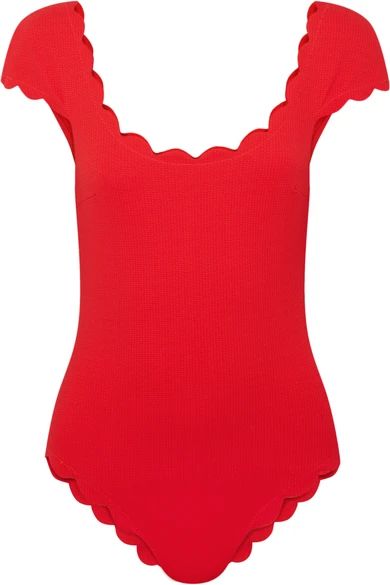 Marysia - Mexico Scalloped Swimsuit - Red | NET-A-PORTER (UK & EU)