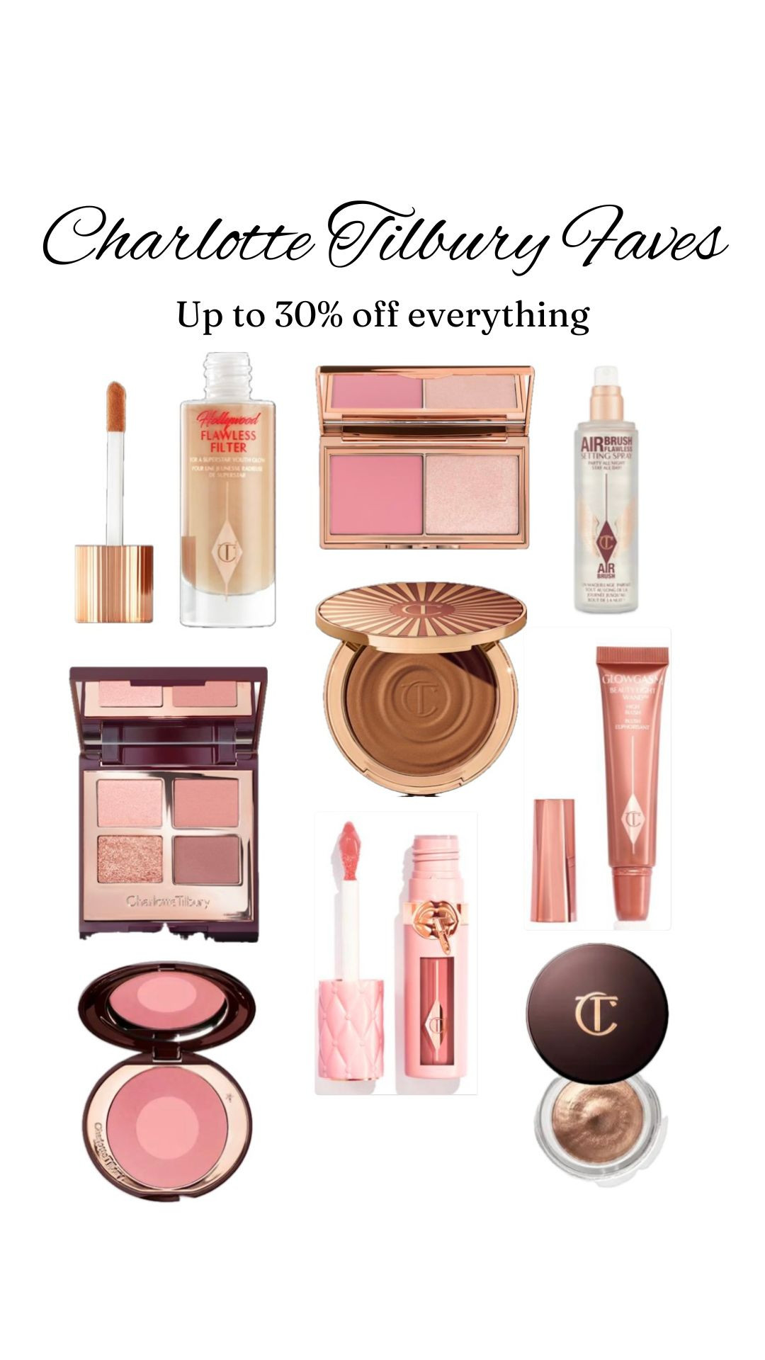 Charlotte Tilbury Faves / beauty / gifts / stocking fillers / blush / highlight / makeup bag  

 

#LTKCyberWeek #LTKuk #LTKgiftguide