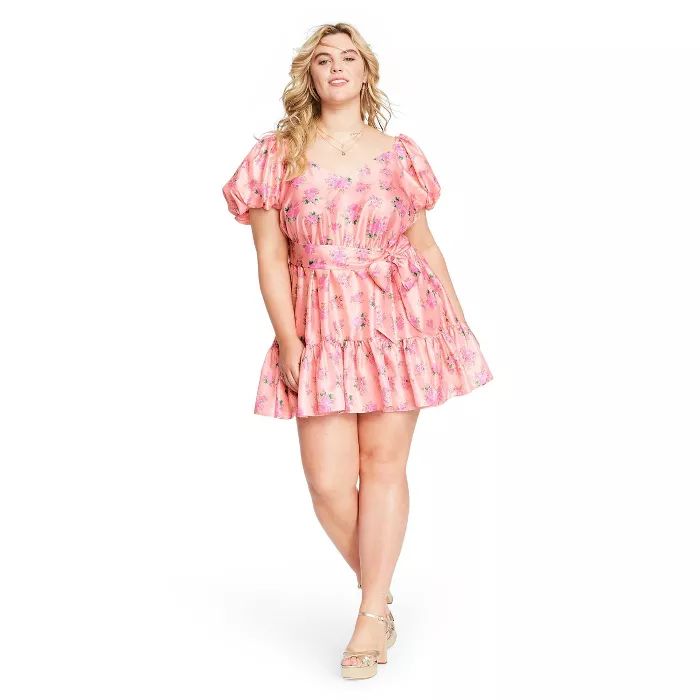 Women's Cécile Puff Sleeve Dress - LoveShackFancy for Target (Regular & Plus) Pink Melon | Target