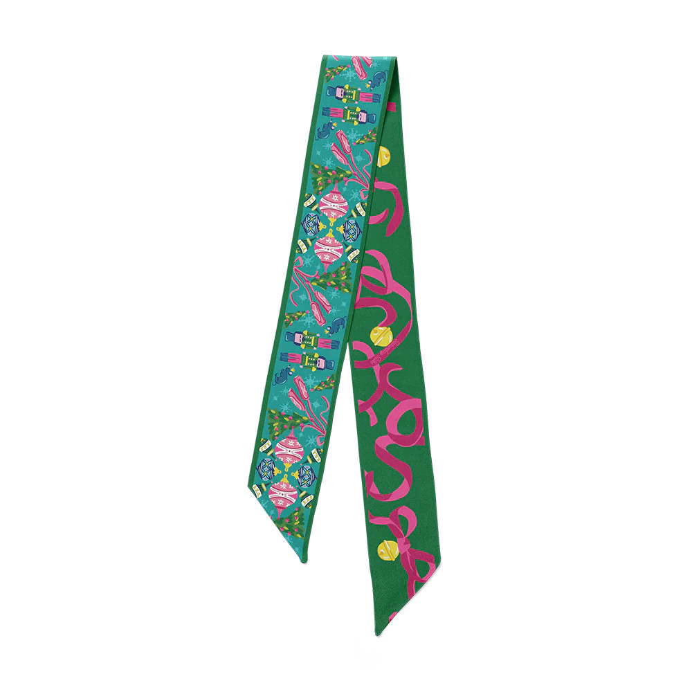 Nutcracker Market Clara Bells Skinny Scarf | Saturday Silks