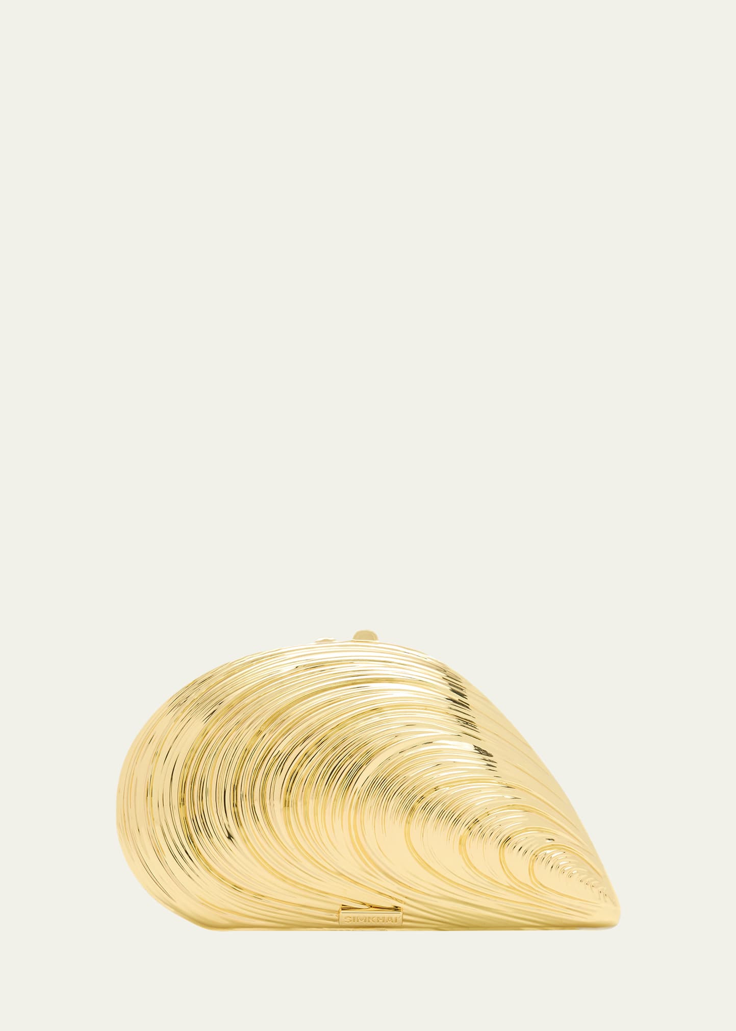 SIMKHAI Bridget Mini Metal Oyster Shell Clutch Bag | Bergdorf Goodman