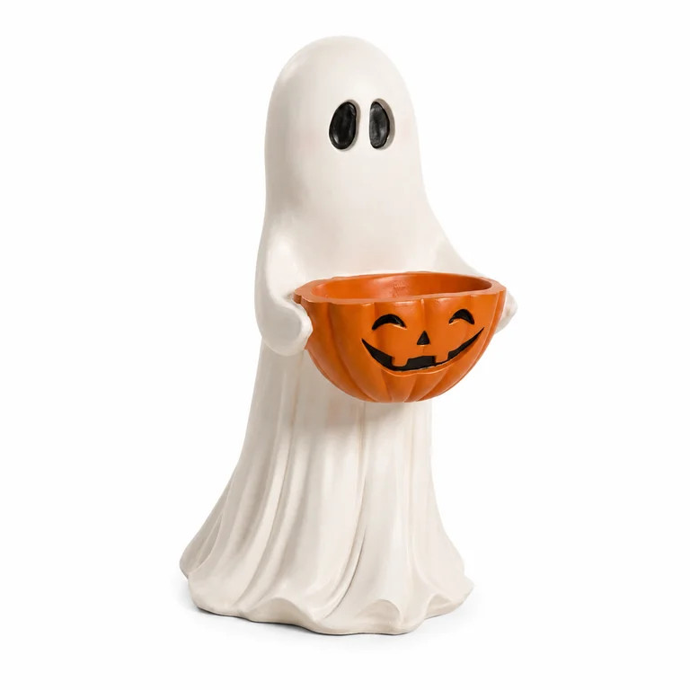 Diceymbol Halloween Safe Ghost Candy Bowl 14 Inch Pumpkin Treat Holder for Candy Cookies Snacks T... | Walmart (US)