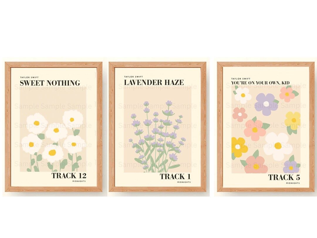 Set of 3 T.S. Digital Print | Custom Art Print | Taylor Poster | Quote Poster | Swift | Song Post... | Etsy (US)