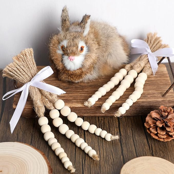 6 Pcs Easter Carrots 7 Inch Wood Large Artificial Carrots Simulation Fake Carrot for Easter Decor... | Amazon (US)