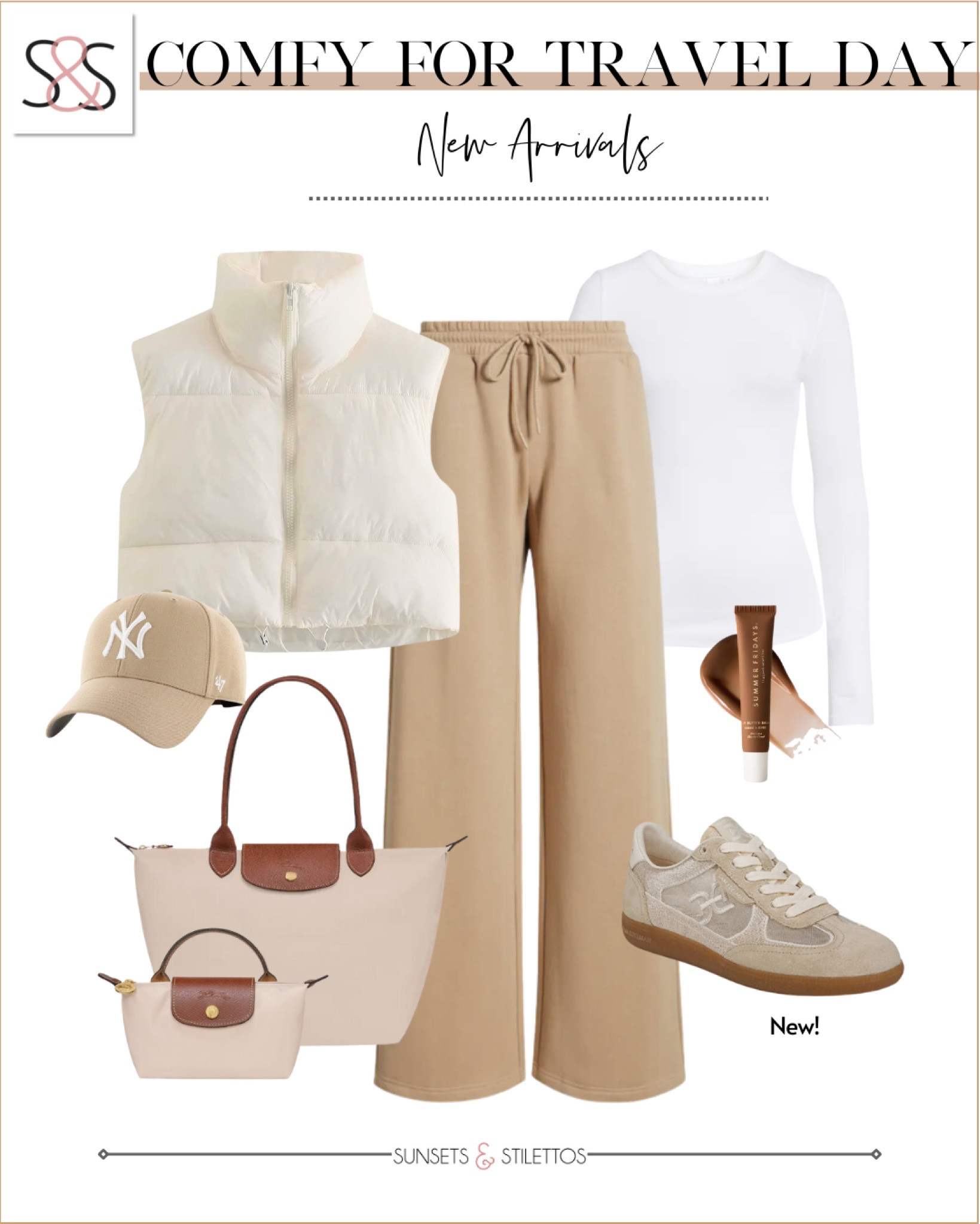 A puffer vest with fleece pants is an essential travel outfit! Add a comfy sneaker and tote for a functional elevated look!

Sunsets and Stilettos, spring break, casual

#LTKSeasonal #LTKOver40 #LTKTravel