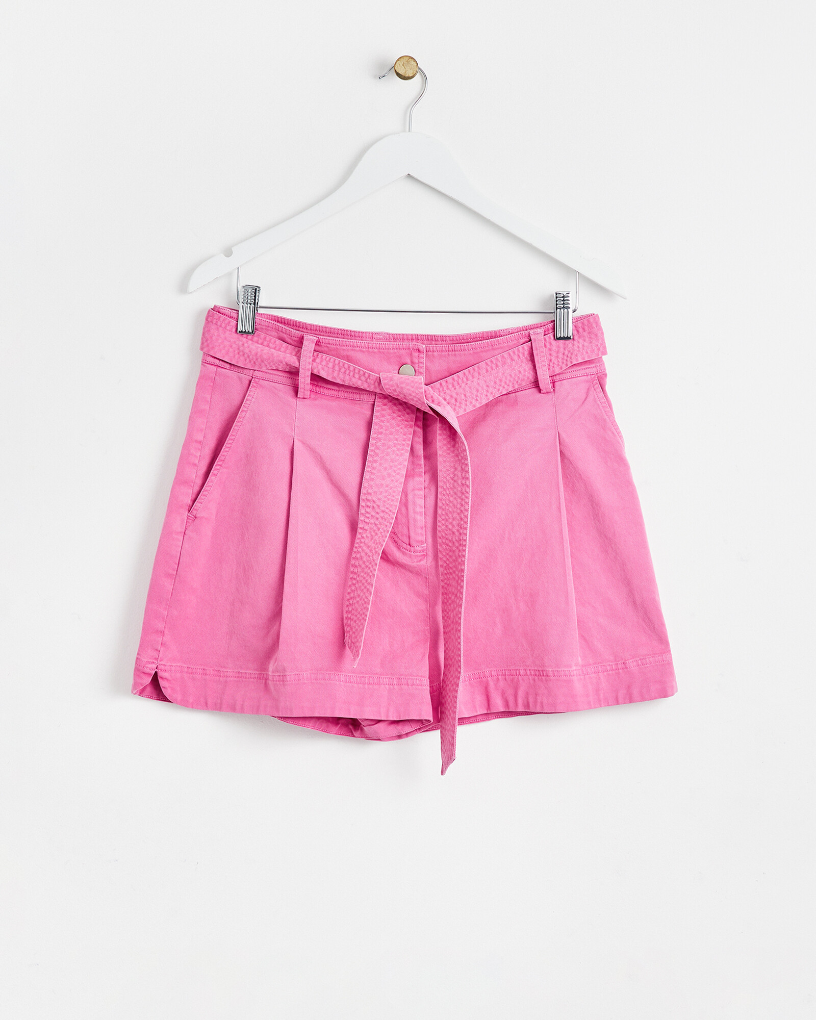 Stitch Tie Pink Belted Shorts | Oliver Bonas | Oliver Bonas (Global)