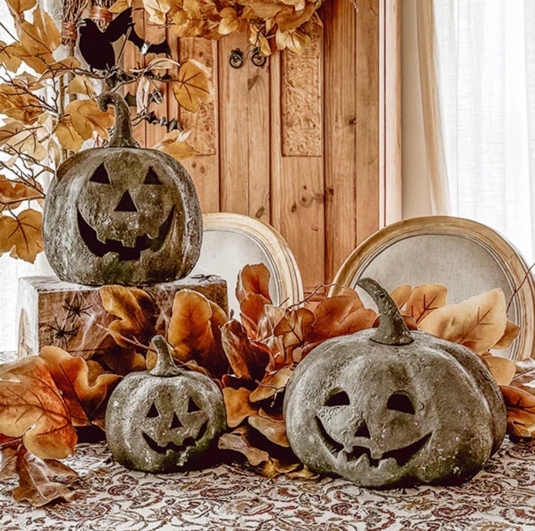 
🎃🖤🎃These jack-o’-lanterns are ghoul goals! 🎃🖤🎃
I’m officially in my Halloween era — and these charming stone-look pumpkins will add a sprinkle of magic to your Halloween decor.  

✨ They’re giving vintage vibes with just the right amount of whimsy. Perfect for your porch, entryway, or centerpiece styling!

💀 Tap the link on my LTK to grab yours before they sell out!
Trust me, you don’t want to miss these — they’re hauntingly cute and going fast!

🕸️ Follow @weatheredwhimsy for more hauntingly beautiful finds, holiday inspo, and vintage-farmhouse magic.

#liketoknowit #ltkhome #halloweendecor #falltable #porchdecor #vintagevibes #weatheredwhimsy #jackolanternlove #spookyseason
#falldecor #falldecorations #decorsteals 

#LTKHome #LTKSeasonal #LTKParties