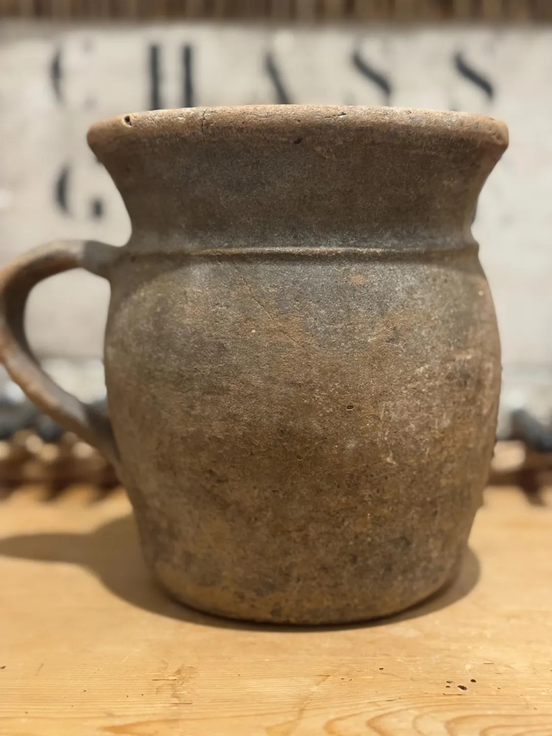 Vintage French Terracotta Pot With Handle 7 Inch Tall 6 Inch Opening Rustic Glazed Clay Vessel - ... | Etsy (US)