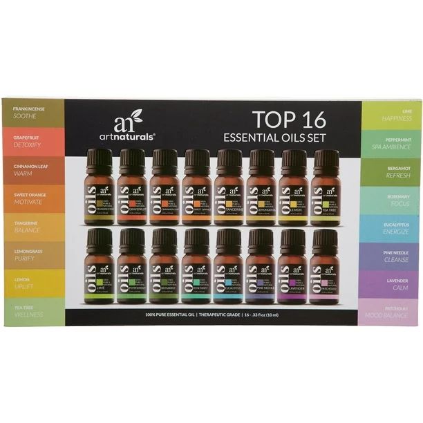 Artnaturals Essential Oil Top 16 Set Lavender Eucalyptus Lemongrass (10 ml/ 0.33 fl oz) - Walmart... | Walmart (US)