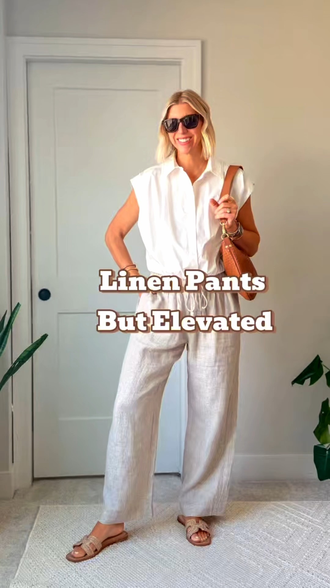 Soft Girl Summer staple: linen wide-leg pants 🤎

Breathable, comfortable, and instantly elevated — especially when you swap the basic tee or tank for a crisp cotton blouse.

This is the kind of outfit that feels easy in the heat but still looks polished: relaxed linen pants, a lightweight blouse, flat sandals, sunglasses, and a woven shoulder bag.

Simple formula, effortless summer look.

Linking this full outfit + similar linen pants, cotton blouses, summer sandals, and bags here. #LTKStyleTip #LTKSummer #LTKFinds

#LTKgrwm #LTKootd #LTKSeasonal