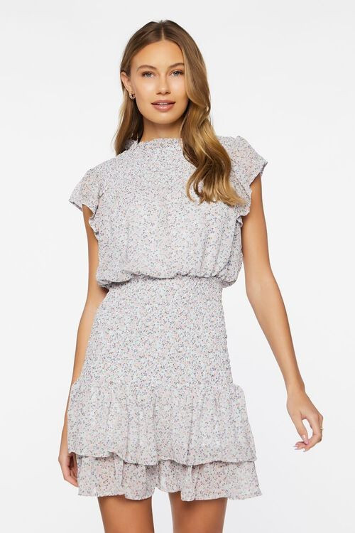 Ditsy Floral Smocked Mini Dress | Forever 21 (US)