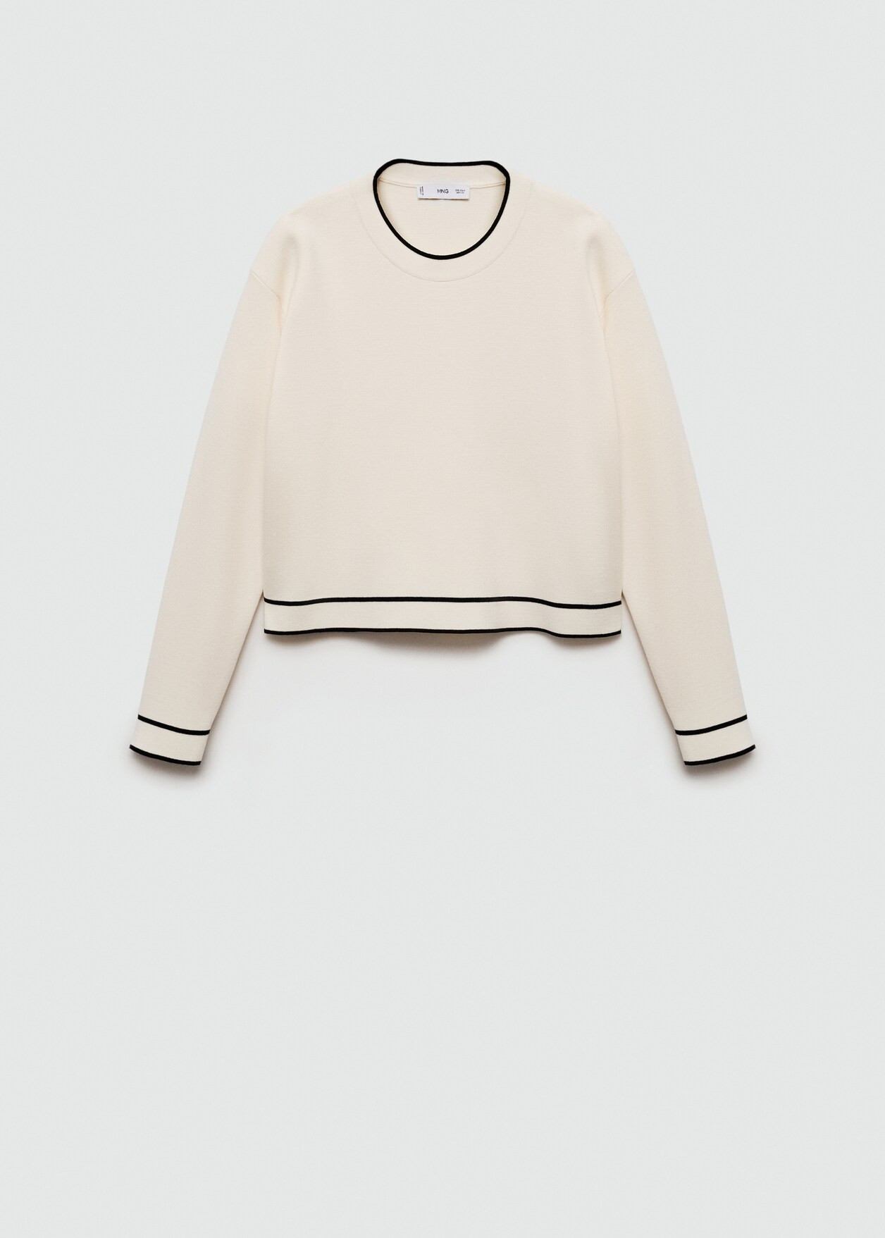 Contrast trim sweater | MANGO (UK)