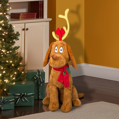 Grinch 4-ft Dr. Seuss Max Musical Animatronic with Batteries Included | Lowe's