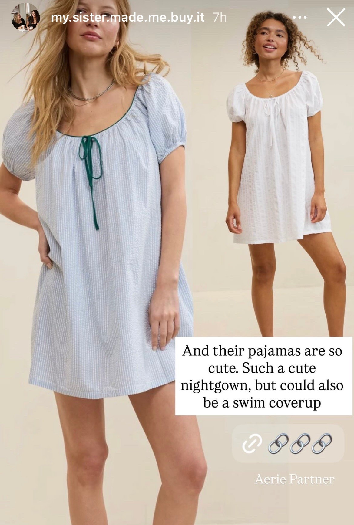 Love this Aerie seersucker nightgown, and it’s 30% off right now plus an additional 10% off if you sign up for texts! Could also make a cute swim coverup or even a (very) casual sundress.

#LTKSaleAlert #LTKPlusSize #LTKMidsize