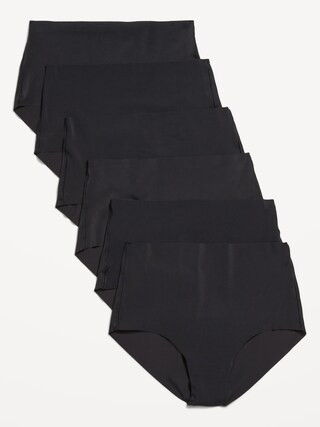 High-Waisted No-Show Brief Underwear 6-Pack | Old Navy (US)