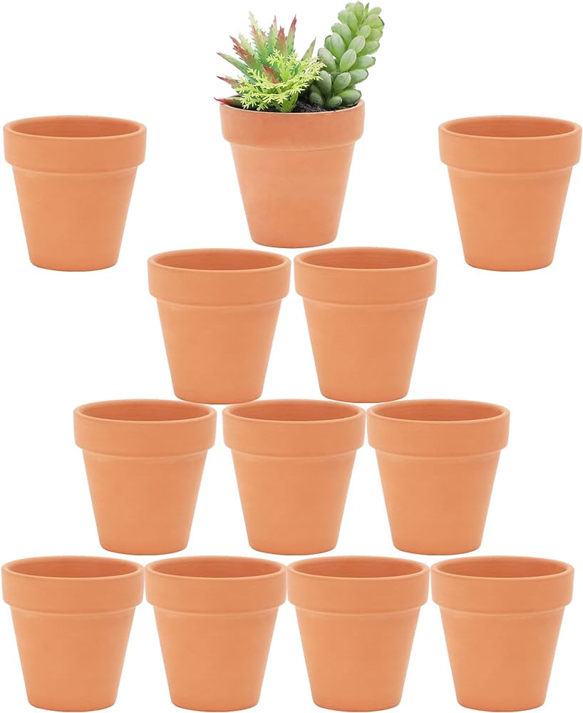 Yishang 2.5 inch Terracotta Pots with Drainage Holes,Small Mini Clay Ceramic Pottery Planter,Cact... | Amazon (US)