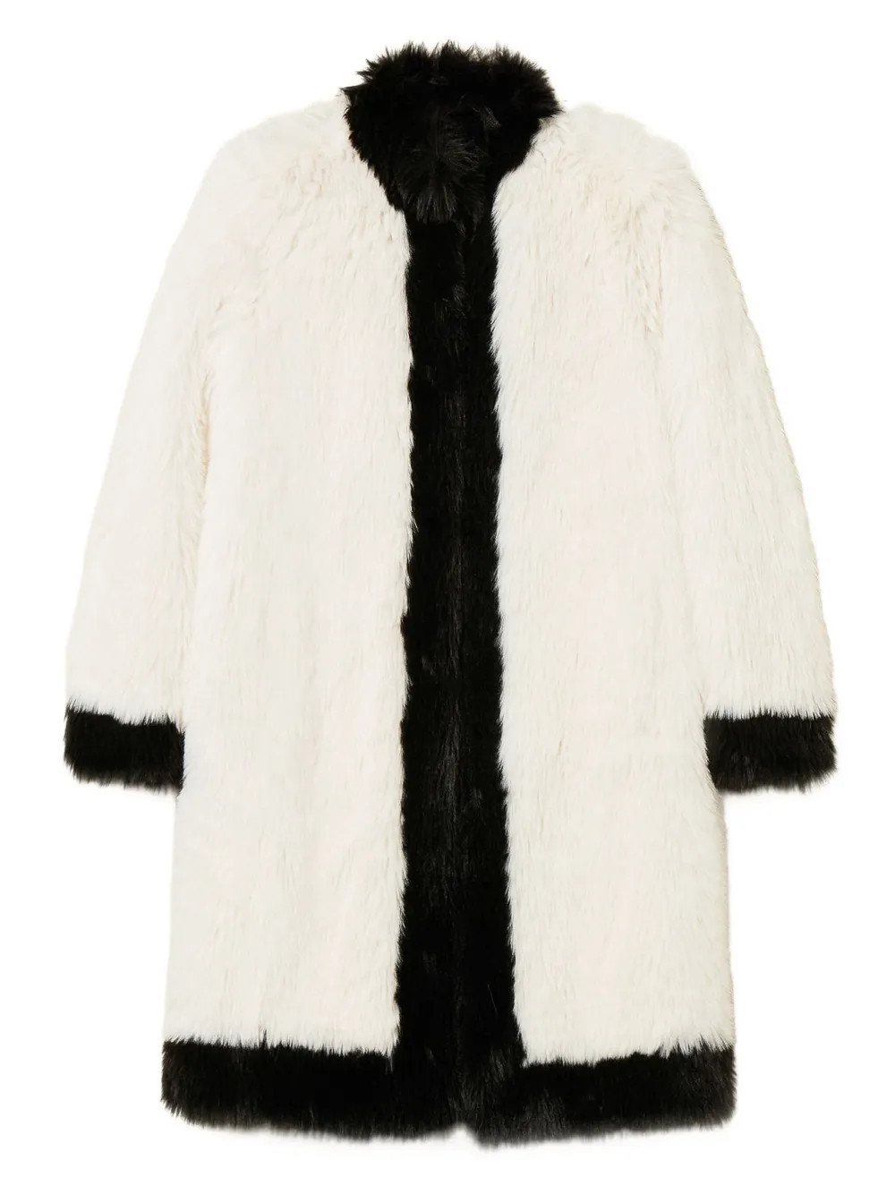 TWINSET two-tone faux-fur coat - White | Farfetch Global