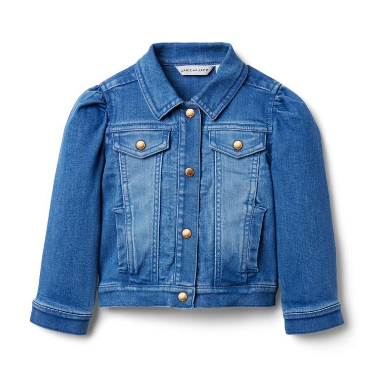 Denim Puff Sleeve Jacket | Janie and Jack
