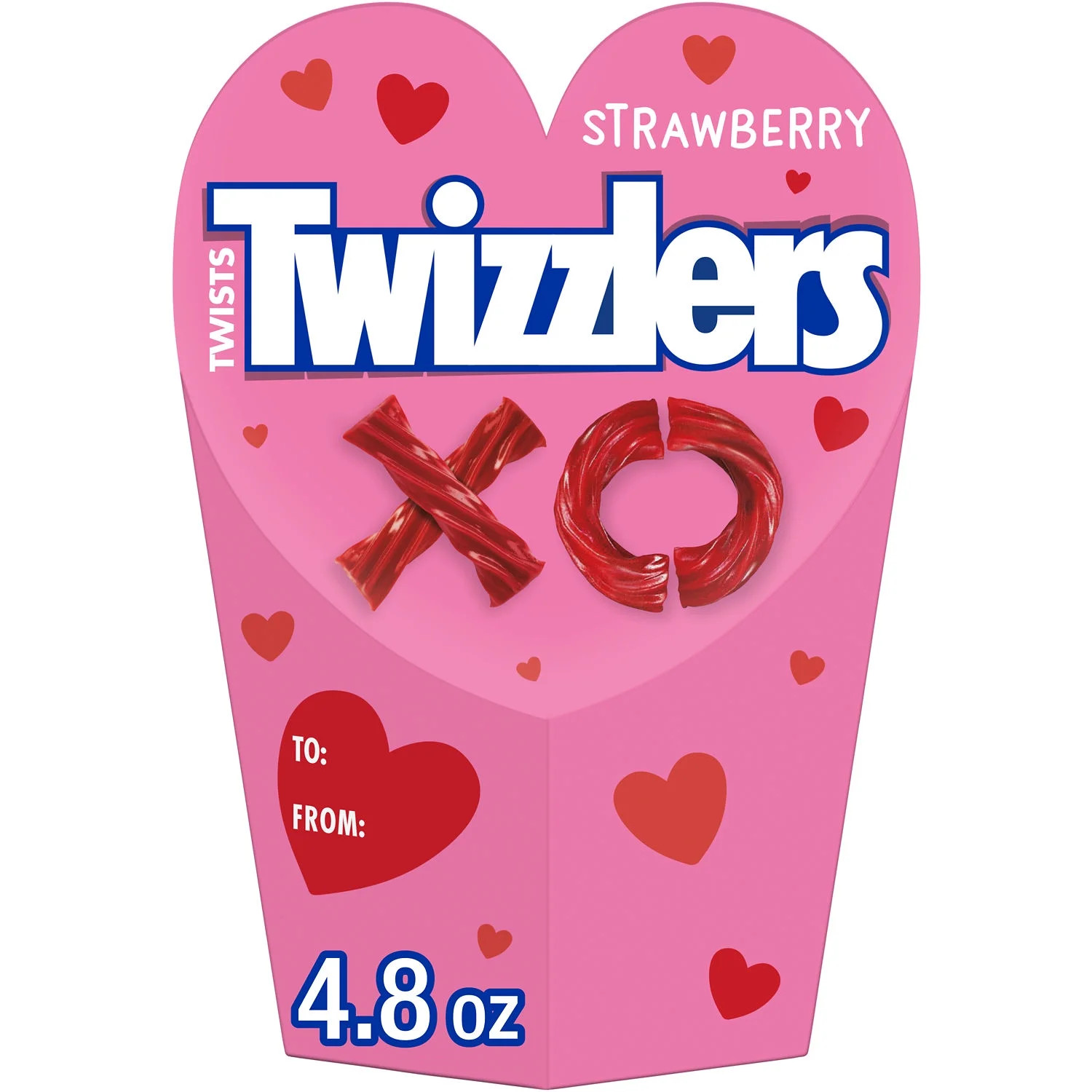 Twizzlers Twists Strawberry Flavored Licorice Style Valentine's Candy, Gift Box 4.8 oz | Walmart (US)