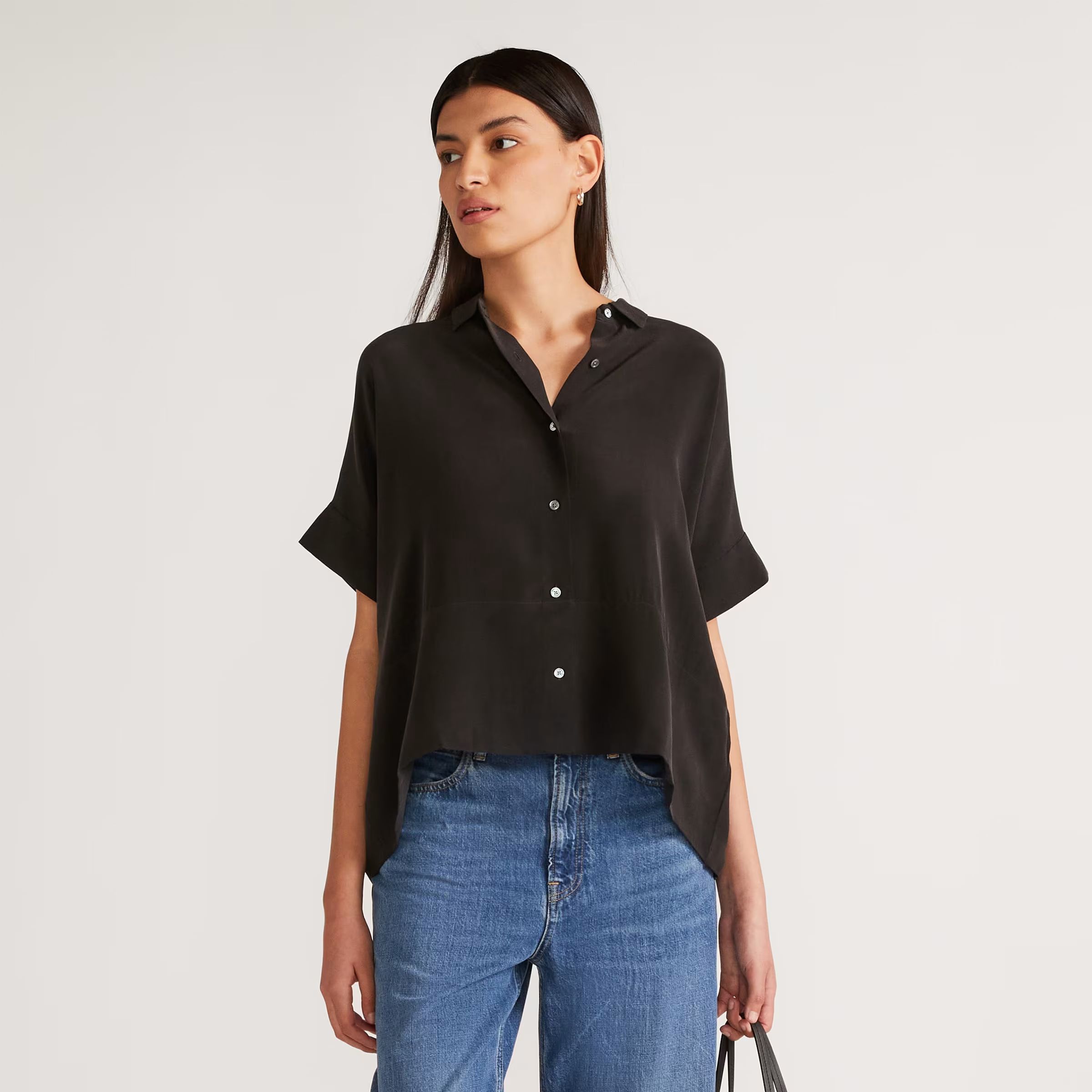 The Washable Clean Silk Short-Sleeve Square Shirt | Everlane