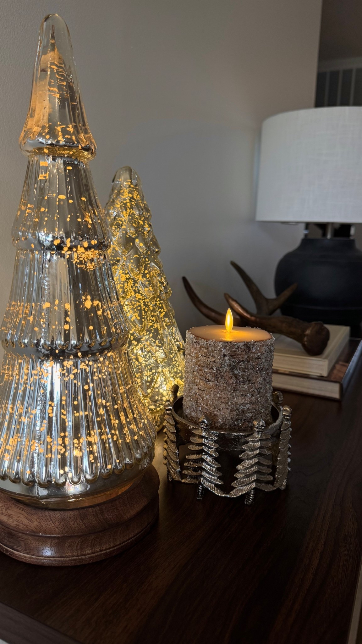 Simple holiday console styling 
Simple and cozy for the upcoming months!

#LTKHoliday #LTKHome #LTKFindsUnder50