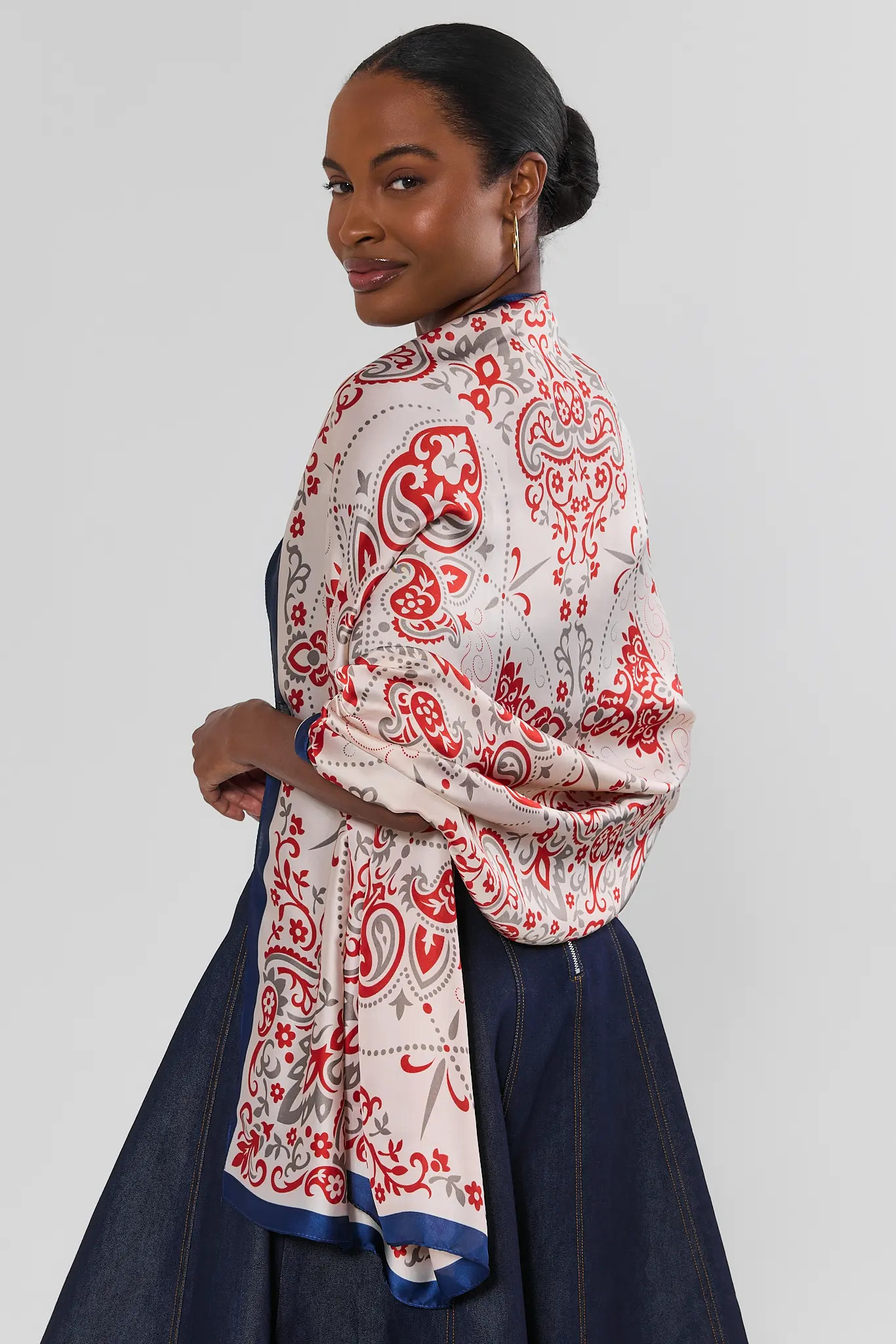 Ivory Printed Wrap | Avara