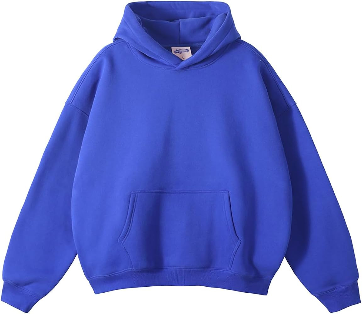 VFIVE UNFOUR 350gsm Thick Cotton Lined Hoodies Winter Oversized Blank Hoodies Warm Sweatshirts | Amazon (US)