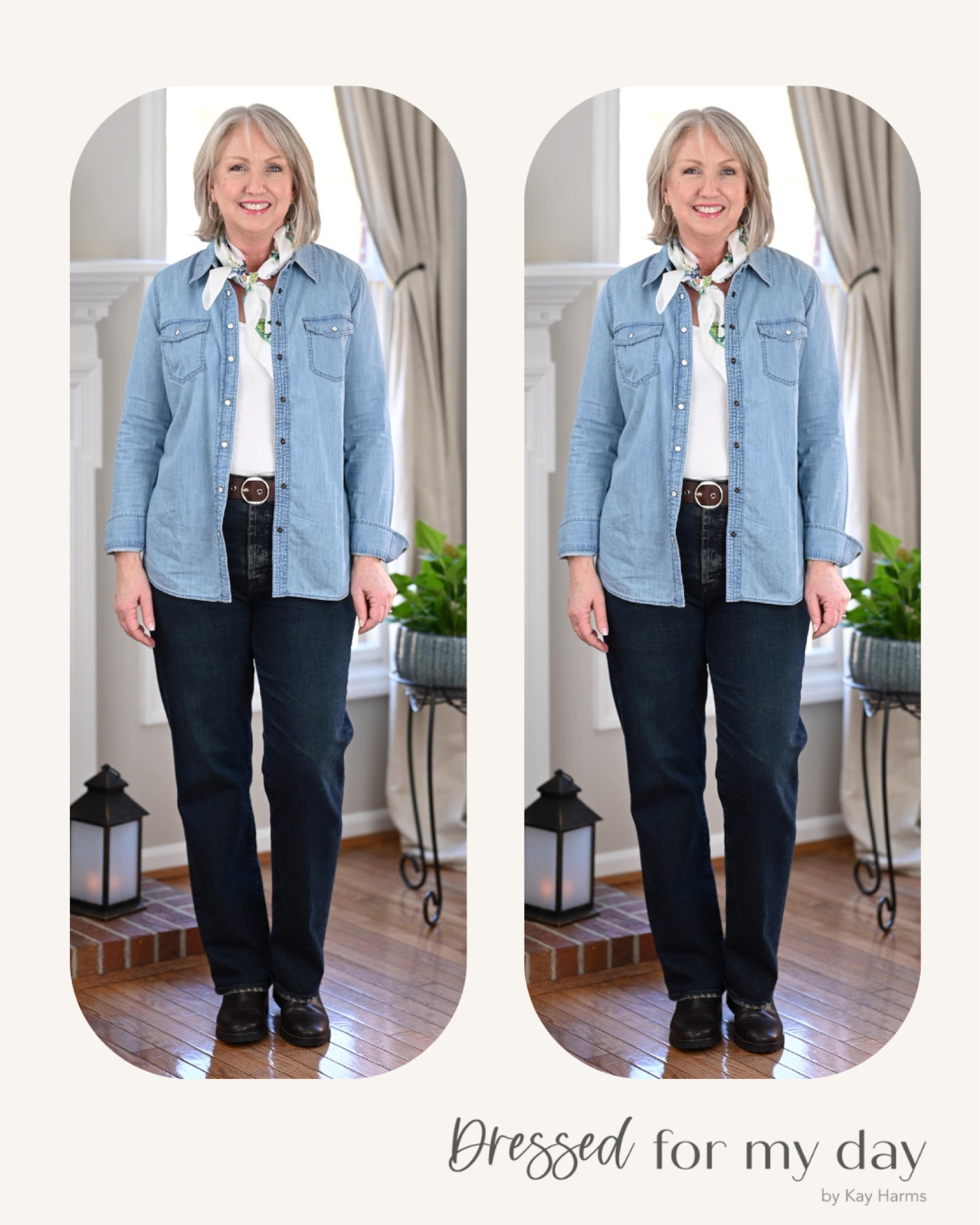 Add a white tank under any button up for the perfect look! 

#LTKSeasonal #LTKstyletip