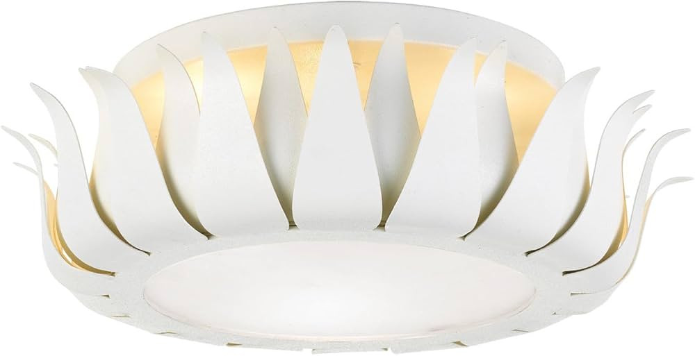Crystorama Broche 3 Light Matte White Flush Mount | Amazon (US)