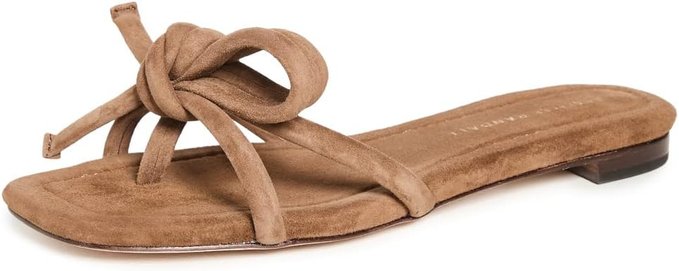 Loeffler Randall Women's Leather Bow Flat Sandals | Amazon (US)