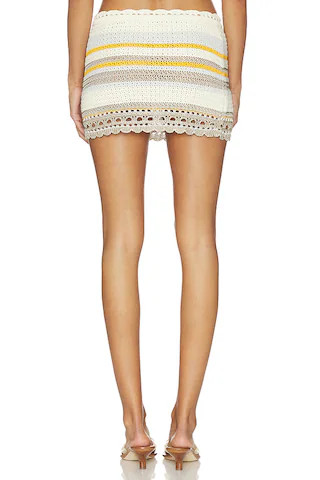 Caila Lace Up Mini Skirt in Multi | Revolve Clothing (Global)