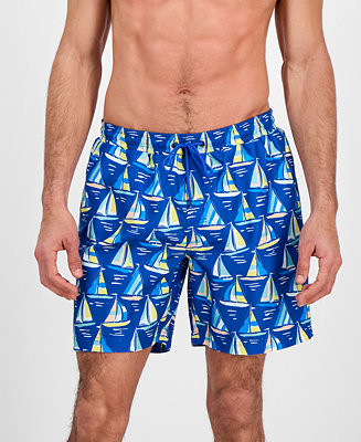 Men's Sail Boat 7" Swim Trunks, Exclusively at Macy's | Macy's