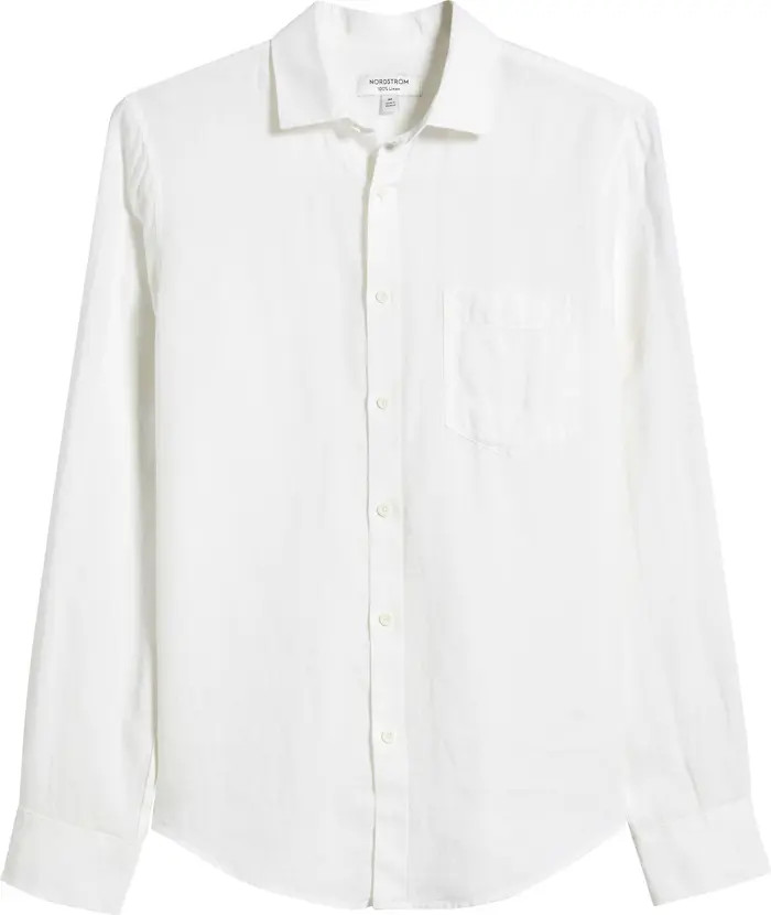 Linen Button-Up Shirt | Nordstrom