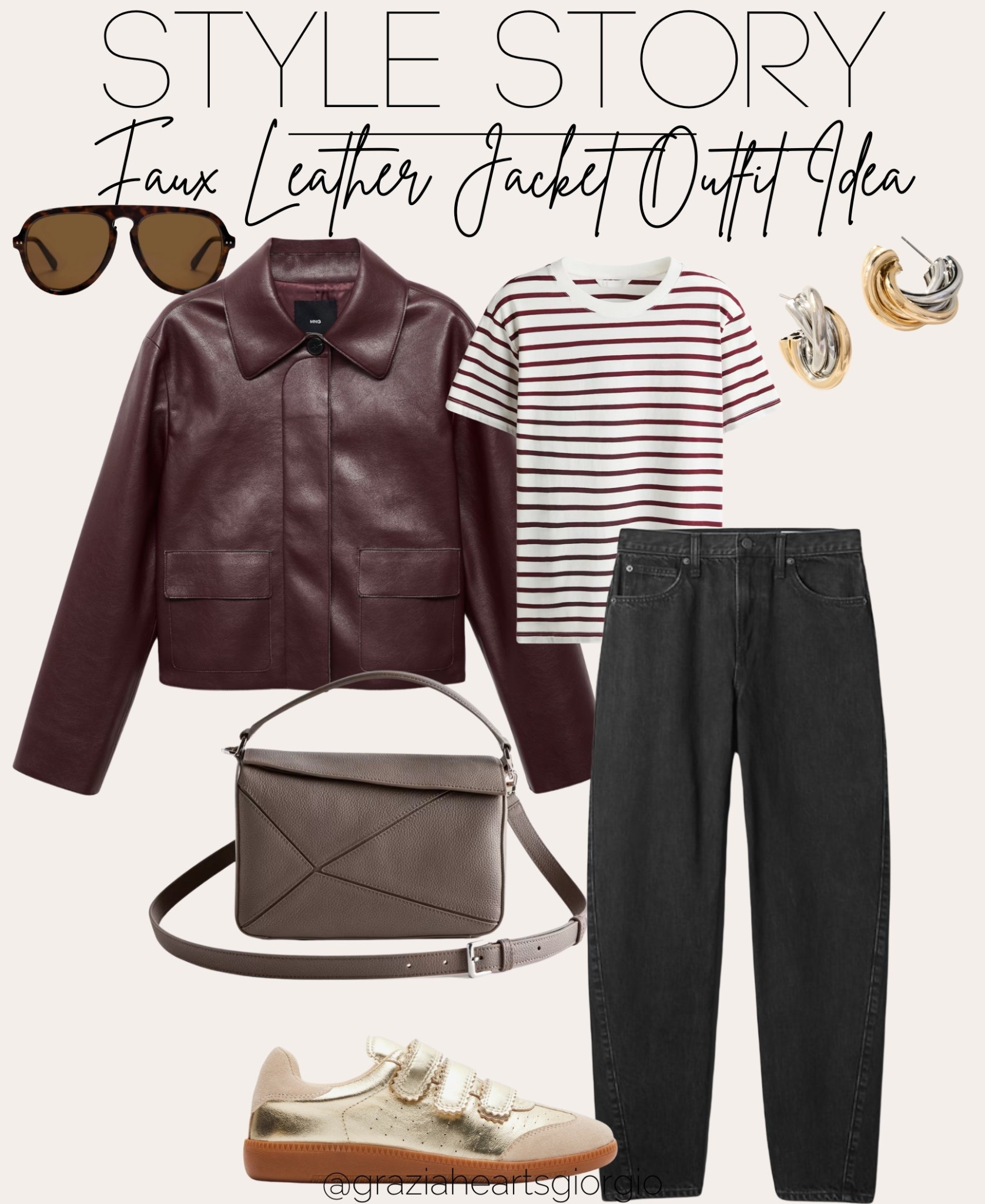 Faux Leather Jacket Outfit Idea 
.
#fauxleather #outfitidea 

#LTKFindsUnder100 #LTKStyleTip